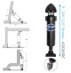 Hydraulic Short M80/M120 Actuator with Rivet Clearance - 6BT-50084-85-00 - A1200SRC - 6BT500848500 - Bennett Marine